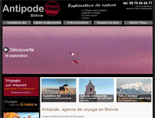 Tablet Screenshot of antipode-bolivia.com